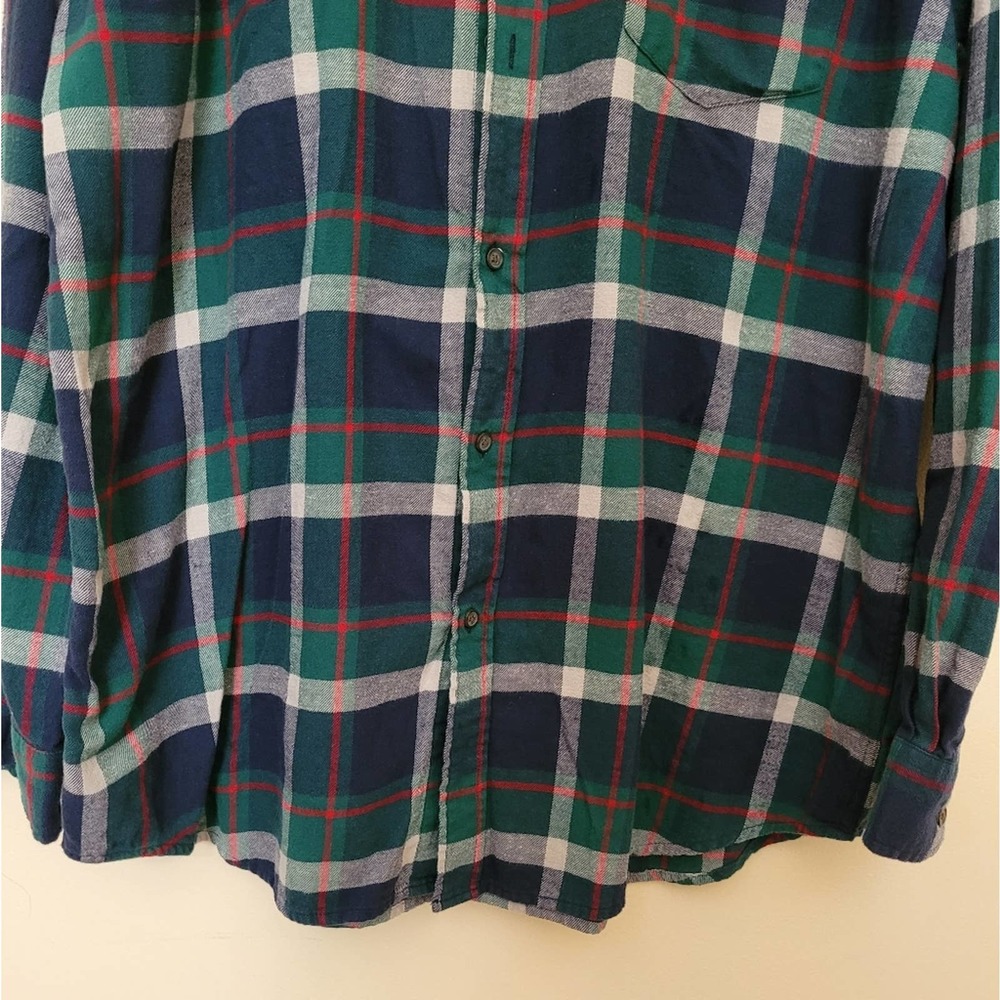 Chaps Plaid Button Down Flannel 2xl - image 2